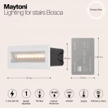 Подсветка для лестниц и ступеней встраиваемая Maytoni Bosca O045SL-L5W3K (LED, 220V, IP65)