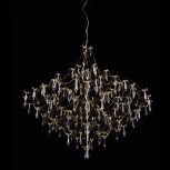 Подвесная люстра большая Loft It Mira 10259/1000 Gold Asfour (LED, 220V, на тросе)