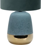 Настольная лампа Escada Hestia 10200/L Blue 1х40Вт Е27, металл/ткань, голубой (220V, круглые)