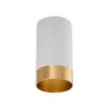 Точечный светильник накладной Wolta WSL-GU10/09WG под лампу GU10 Белый / Золотой LINEA