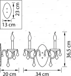 Бра Osgona Classic 700622 (220V, подвески, подсвечник, свеча)