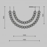 Подвесной светильник Maytoni Golden Cage MOD216PL-L55G3K (LED, 220V, на проводе, шарики)