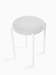Табурет МАМАДОМА БОБ, Белый/SILVER LUX b20