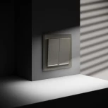 Выключатель двухклавишный с подсветкой (шелк) Voltum S70 VLS020204