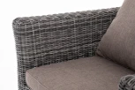 Лаунж-зона из искусственного ротанга (гиацинт), цвет серый 4SIS Капучино Максимал KS3S2C2T-5-SET-TW graphite