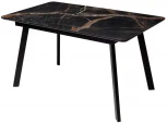 Стол АРУБА 140 МЕЙДЖИК, стекло/ ЧЕРНЫЙ