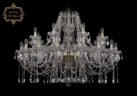 Подвесная большая люстра Art Classic 11.12 11.12.16+8.400.Gd.Sp (220V, хрусталь, на цепи, подсвечник, свеча)