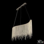 Подвесная люстра светодиодная APL LED Sicilia SH07.100.B.Gd.4000 (220V, хрусталь, на тросе)
