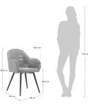 Стул Frida тёмно-серый велюр Bradex Home RF 0379