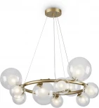 Подвесная люстра Freya Duo FR5139PL-10MG (220V, на тросе, шарики, молекулы)