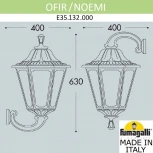 Настенный фонарь уличный Fumagalli Noemi E35.132.000.WXH27 (220V, IP55)