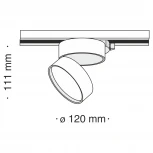 Трековый светильник Onda Unity 4000K 18Вт 120° LED (однофазный) Maytoni Technical TR007-1-18W3K-W4K (220V, круглые)