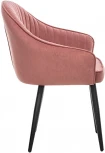 Стул с подлокотниками Вайд, каркас Черный, велюр Персиковый 2500000185816 Leset