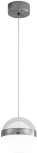 Подвесной светильник Odeon Light Roni 5037/12L никель/прозрачн/молочный/металл/акрил LED 12W 4000K 600лм (220V, на проводе, шар)
