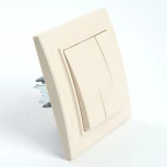 Выключатель трехклавишный (слоновая кость) Stekker Эрна 39923