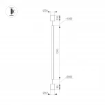 Напольно-потолочный разтяжной светильник LED SP-TABOO-FLOOR-S1300-14W Day4000 (BK, 90 deg, 230V) (Arlight, IP20 Металл) 035322