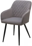 Стул BRANDY 505-35 Серый, велюр беспальчиковый" / черный каркас, М-City"