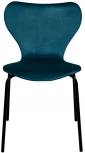 Стул Seven тёмно-бирюзовый велюр с чёрными ножками Bradex Home RF 0255