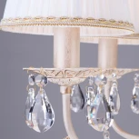 Подвесная люстра Eurosvet 3637 3637/7 белый с золотом / прозрачный хрусталь (220V, хрусталь Strotskis, на цепи)