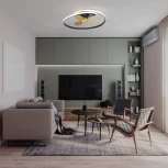 Потолочная люстра светодиодная с вентилятором Mantra Ocean 8236 (регулировка яркости, 220V, пульт управления, вертолет)