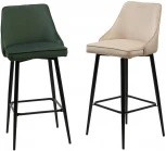 Барный стул ПАРКЕР H-30 Изумрудный, велюр / черный каркас, поворот.360 град., M-City 688M05129