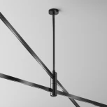 Крепление потолочное Medium двойное 300мм Flarity черный Maytoni Accessories for tracks Flarity TRA158С-D1-B (24V)