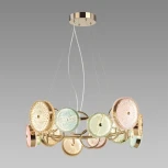 Подвесная люстра Odeon Light Caramella 5412/95L золотой/разноцветный/металл/стекло LED 95W 4000K 6400lm (220V, на тросе, круглые)