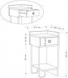 Прикроватная тумба LEVE SIRIUS NIGHTSTAND RIGHT MODULE LEV00354