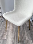 Стул RIYA UF992-01 Белый, teddy / золотой каркас М-City