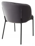 Стул DIANA BLUVEL-14 GREY, велюр / черный каркас
