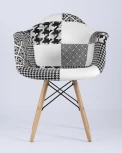 Кресло Stool Group Eames DSW пэчворк черно-белое УТ000002350