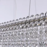 Подвесная люстра светодиодная APL LED Sicilia SH05.74.C.Ni.4000 (220V, хрусталь, на тросе)