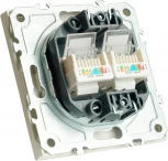 Розетка Ethernet RJ-45 (белый) Stekker Эмили 49874