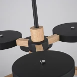 Потолочная люстра Wi-Fi на штанге Turna Dbl L6 Black By ImperiumLoft Turna-Dbl01 (LED, 220V, голосовое управление, умный дом - Алиса)