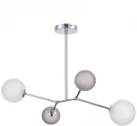 Потолочная люстра на штанге Evoluce Malte SLE1107-103-04 Хром/Белый, Серый G9 4*5W (220V, шарики)