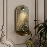 Настенный светильник светодиодный с полкой Odeon Light Giardino 7175/3WL темно-зеленый/бронза/мрамор/металл IP20 LED 3W 250Лм 3000K 220V