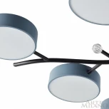 Потолочная люстра на штанге Arte Milano Ferrara 256606/8+1 Bk/Gr (LED, 220V, круглые)