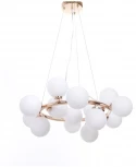 Подвесная люстра Lumina Deco LDP 6033-15 GD (220V, на тросе, шар, молекулы)