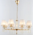 Подвесная люстра Rivoli Lilith 1039-308 (220V, хрусталь, на цепи)