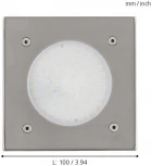 Встраиваемый светильник уличный Eglo Lamedo 93481 (LED, 220V, IP67)