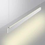 Подвесной линейный светильник Novotech Iter 359547 белый диммир. со сменой цв.темпер. (пульт ДУ/прилож. Smart Life) LED 12/24W 220V 3000-5700К (регулировка яркости, умный дом - Алиса, Tuya Smart, Smart Life, на тросе)