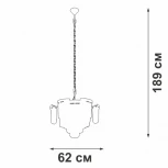Подвесная люстра Vitaluce V58370-8/13, 3xE14 макс. 40Вт (220V, хрусталь, на цепи)
