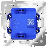 Выключатель одноклавишный с подсветкой (белый глянцевый) Voltum S70 VLS010201
