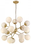 Подвесная большая люстра Wertmark Bolita WE236.18.403 (220V, на цепи, шарики, молекулы)