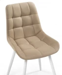 Стул Notta на металлокаркасе Челси К крутящийся бежевый / белый 560484
