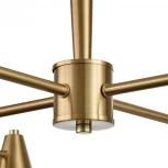 Потолочная люстра на штанге Lumion Corne 8113/6 латунь/белый, металл/стекло E27 6*60W 220V