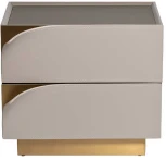 Тумба прикроватная Garda Decor 58DB-21235TUMB-PR (Золото/Бежевый)