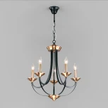 Подвесная люстра Eurosvet Lazzaro 60098/5 черный (220V, на цепи, свеча)
