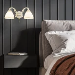 Бра с выключателем Arte Milano AM341837 341837/2W WT+G (220V)