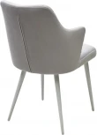 Стул M-City HERMAN 360 град. BM-4 СВЕТЛО-СЕРЫЙ, велюр / белый каркас
